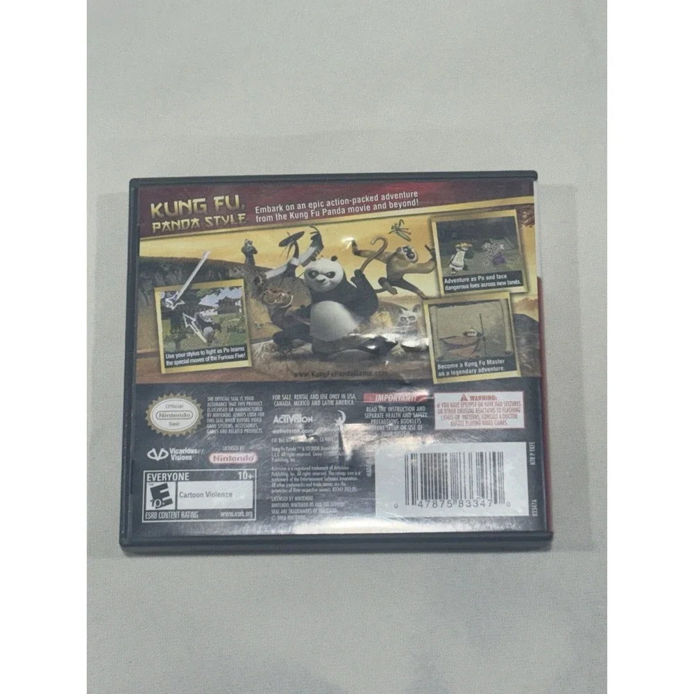 Activision Kung Fu Panda Nintendo DS Action & Adventure Game Manual 2008